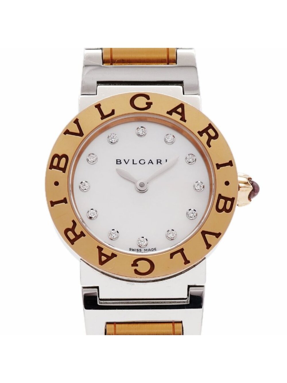 Bvlgari Diamond White Dial Watch